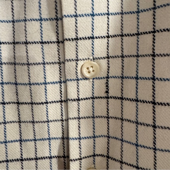 Vintage Polo Ralph Lauren Cream and Black/Blue wool Checkered shacket- XL - Picture 13 of 16